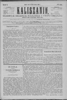 Kaliszanin : gazeta miasta Kalisza i jego okolic