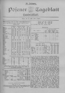 Posener Tageblatt. Handelsblatt 1899.06.12 Jg.38