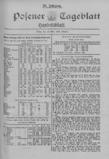 Posener Tageblatt. Handelsblatt 1899.06.13 Jg.38