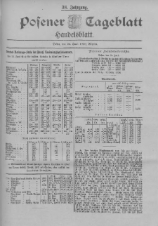 Posener Tageblatt. Handelsblatt 1899.06.23 Jg.38