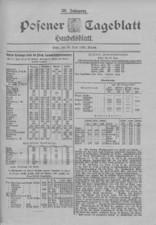 Posener Tageblatt. Handelsblatt 1899.06.28 Jg.38