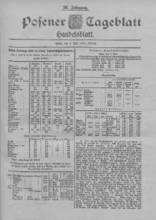 Posener Tageblatt. Handelsblatt 1899.07.05 Jg.38