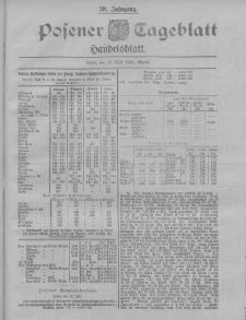 Posener Tageblatt. Handelsblatt 1899.07.17 Jg.38