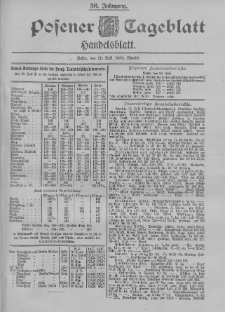 Posener Tageblatt. Handelsblatt 1899.07.20 Jg.38