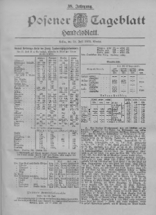Posener Tageblatt. Handelsblatt 1899.07.24 Jg.38