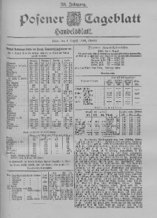 Posener Tageblatt. Handelsblatt 1899.08.04 Jg.38