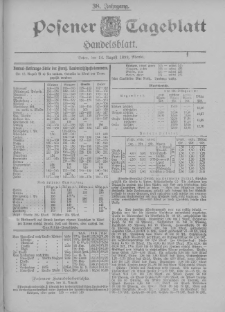 Posener Tageblatt. Handelsblatt 1899.08.14 Jg.38