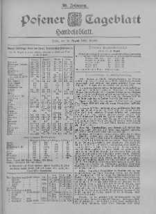 Posener Tageblatt. Handelsblatt 1899.08.15 Jg.38
