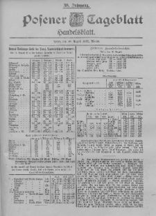 Posener Tageblatt. Handelsblatt 1899.08.16 Jg.38
