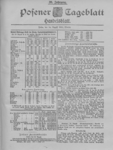 Posener Tageblatt. Handelsblatt 1899.08.24 Jg.38
