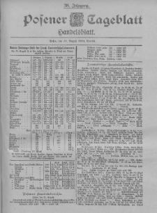 Posener Tageblatt. Handelsblatt 1899.08.31 Jg.38