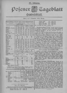 Posener Tageblatt. Handelsblatt 1899.09.02 Jg.38