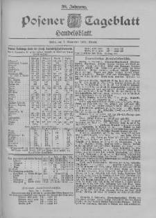 Posener Tageblatt. Handelsblatt 1899.09.07 Jg.38