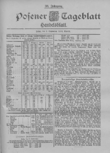 Posener Tageblatt. Handelsblatt 1899.09.09 Jg.38
