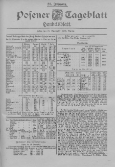Posener Tageblatt. Handelsblatt 1899.09.22 Jg.38