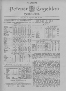 Posener Tageblatt. Handelsblatt 1899.09.25 Jg.38