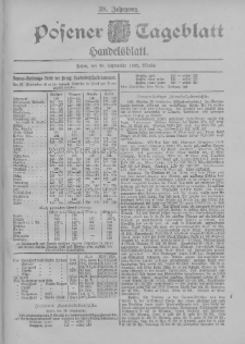 Posener Tageblatt. Handelsblatt 1899.09.26 Jg.38