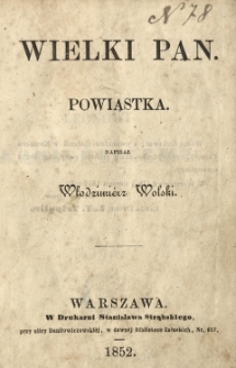Wielki pan : powiastka