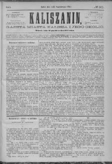 Kaliszanin : gazeta miasta Kalisza i jego okolic
