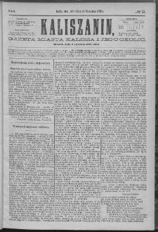 Kaliszanin : gazeta miasta Kalisza i jego okolic