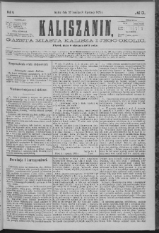 Kaliszanin : gazeta miasta Kalisza i jego okolic