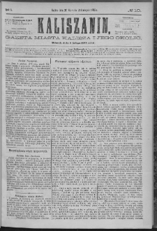 Kaliszanin : gazeta miasta Kalisza i jego okolic