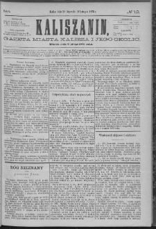 Kaliszanin : gazeta miasta Kalisza i jego okolic