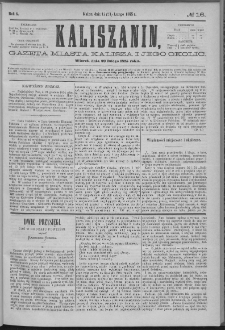 Kaliszanin : gazeta miasta Kalisza i jego okolic