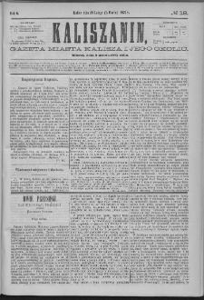 Kaliszanin : gazeta miasta Kalisza i jego okolic