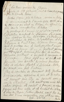 Les trois romans de Chopin. Article [...] ecrit a Służew le 10 janvier 1886 pour la Nouvelle Revue