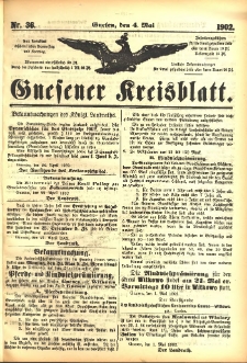 Gnesener Kreisblatt 1902.05.04 Nr36