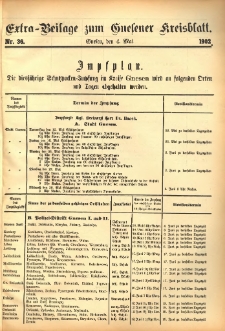 Extra-Beilage zum Gnesener Kreisblatt 1902.05.04 Nr36