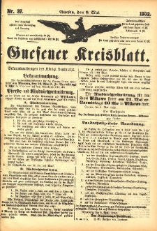 Gnesener Kreisblatt 1902.05.08 Nr37