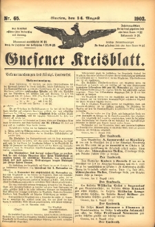 Gnesener Kreisblatt 1902.08.14 Nr65