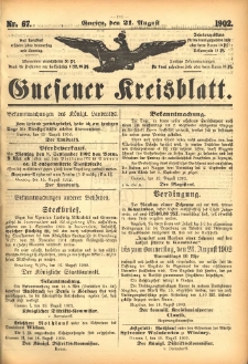 Gnesener Kreisblatt 1902.08.21 Nr67