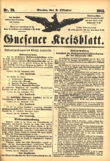 Gnesener Kreisblatt 1902.10.02 Nr79