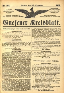 Gnesener Kreisblatt 1902.12.25 Nr103
