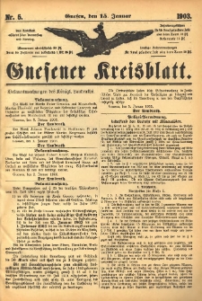 Gnesener Kreisblatt 1903.01.15 Nr5