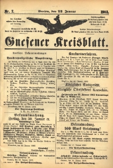 Gnesener Kreisblatt 1903.01.22 Nr7