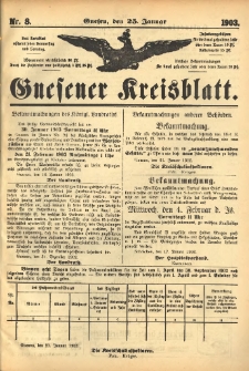 Gnesener Kreisblatt 1903.01.25 Nr8