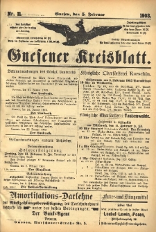 Gnesener Kreisblatt 1903.02.05 Nr11