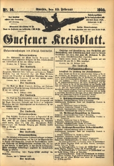 Gnesener Kreisblatt 1903.02.15 Nr14