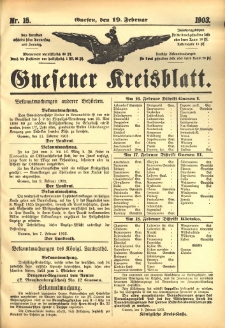 Gnesener Kreisblatt 1903.02.19 Nr15