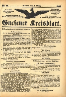 Gnesener Kreisblatt 1903.03.01 Nr18