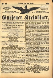Gnesener Kreisblatt 1903.03.22 Nr24