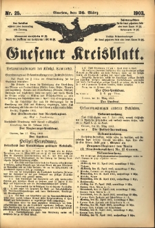 Gnesener Kreisblatt 1903.03.26 Nr25