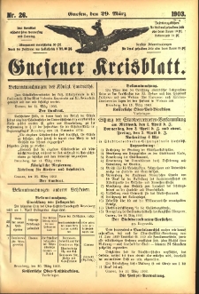 Gnesener Kreisblatt 1903.03.29 Nr26