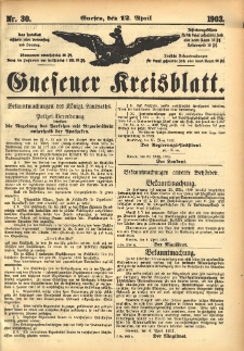 Gnesener Kreisblatt 1903.04.12 Nr30