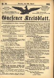 Gnesener Kreisblatt 1903.04.23 Nr33