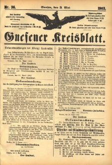 Gnesener Kreisblatt 1903.05.03 Nr36